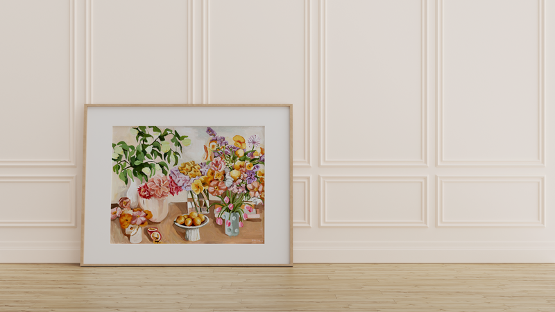 "Birthday Flowers" print